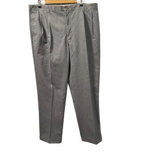 Lands End Mens Pleated Traditional Fit Chinos Size 40 gray men pants. NWT